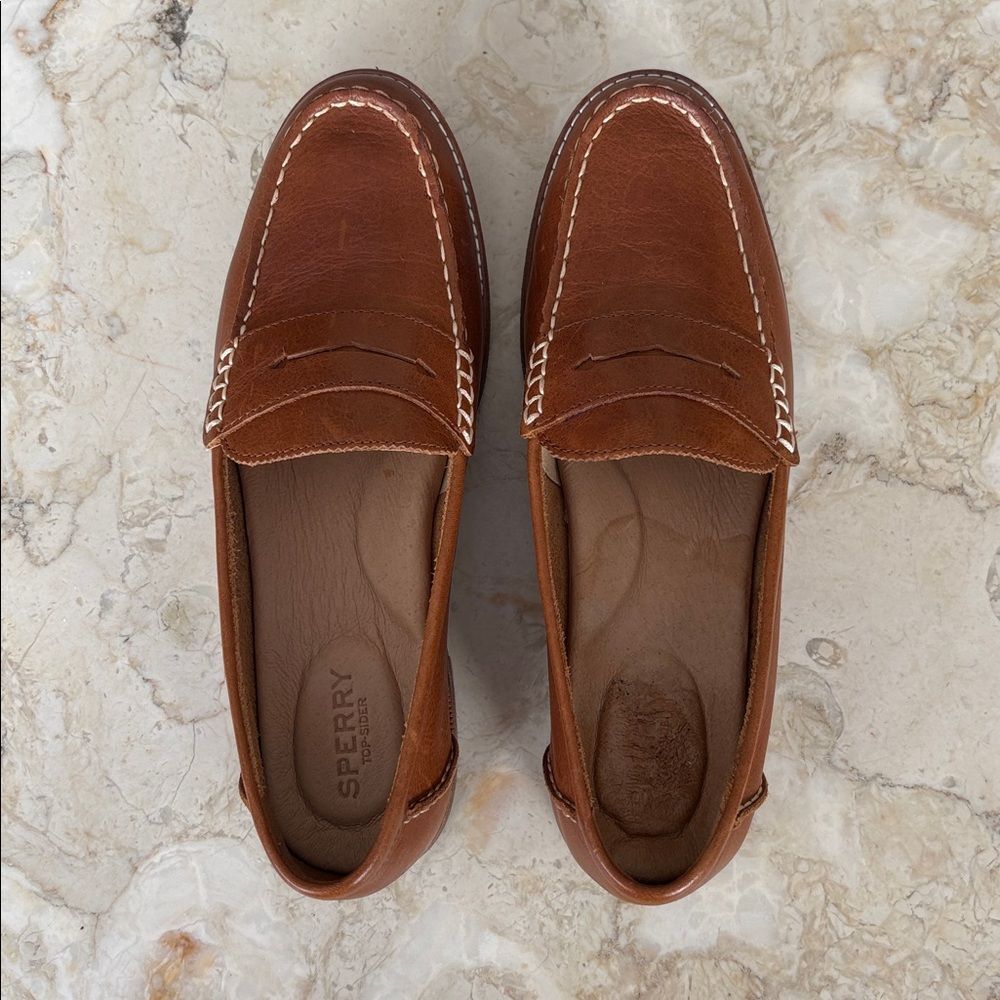 Sperry Seaport Classic Leather Penny Loafers - Picture 8 of 15